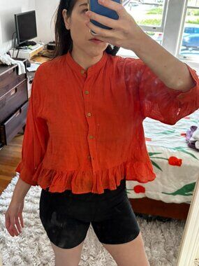 World of Crow The Scarlet Frill Top